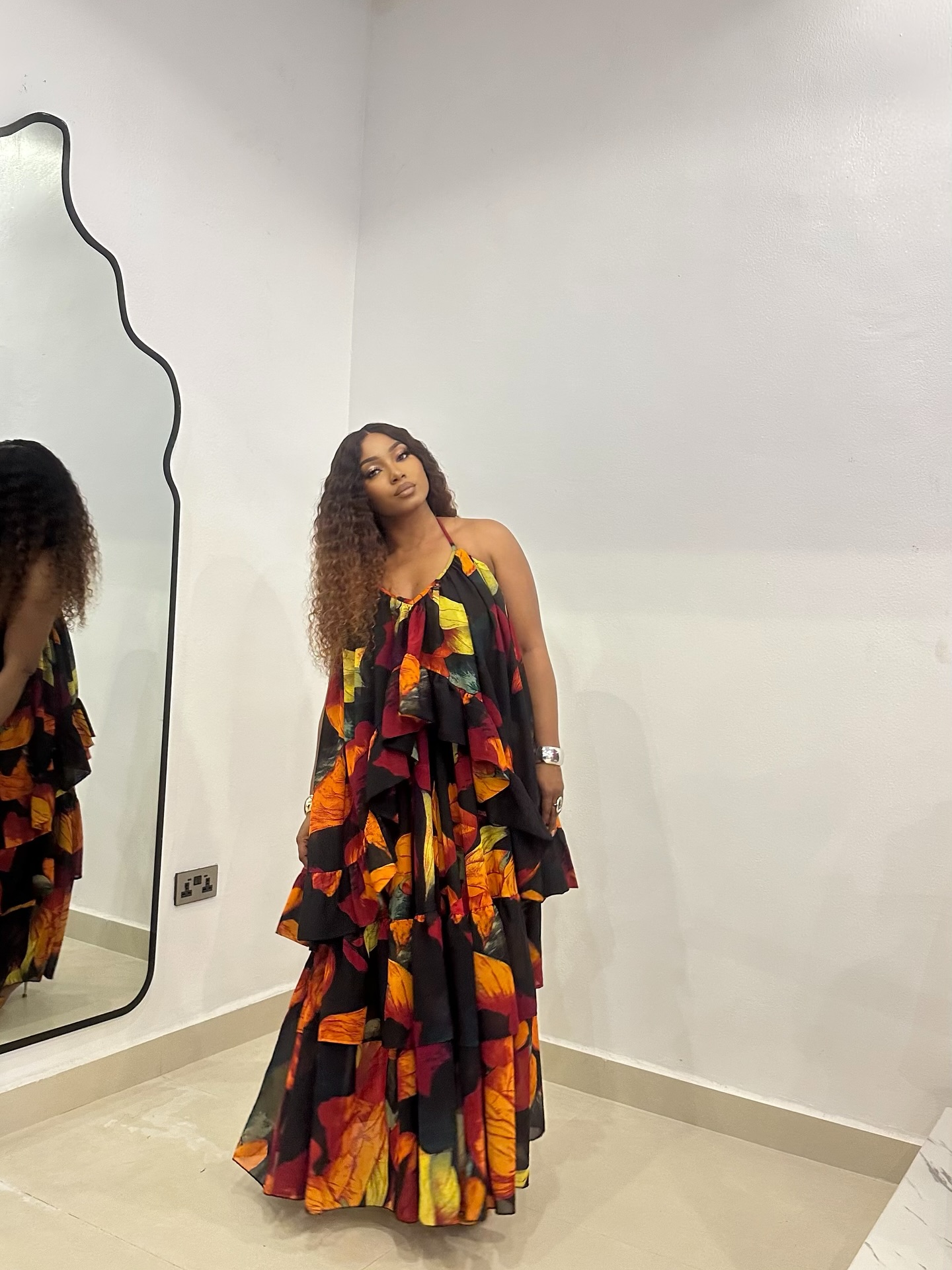 Agbada-Style Ankara Gown