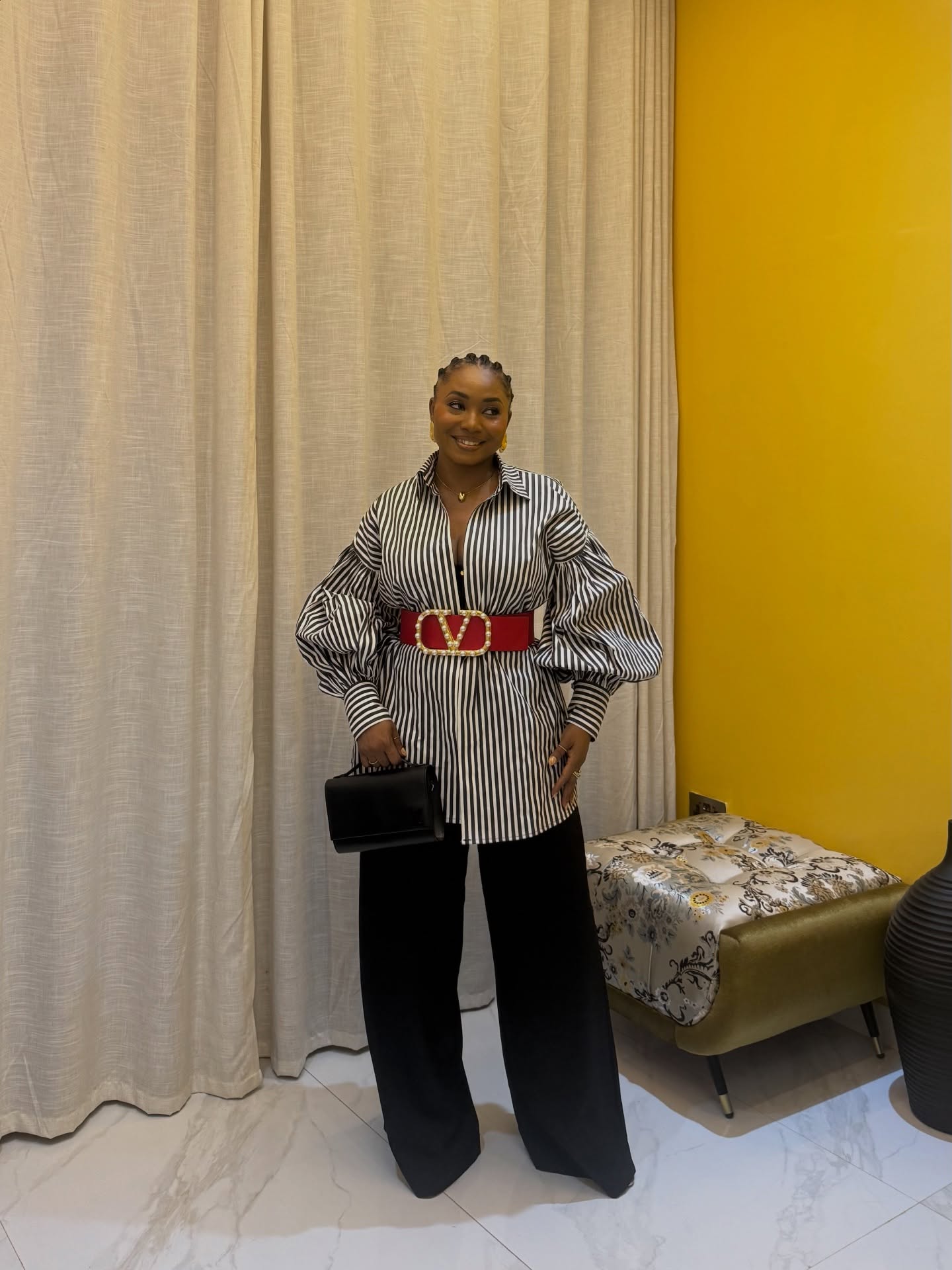 Two-Piece Set with Soft Pleats